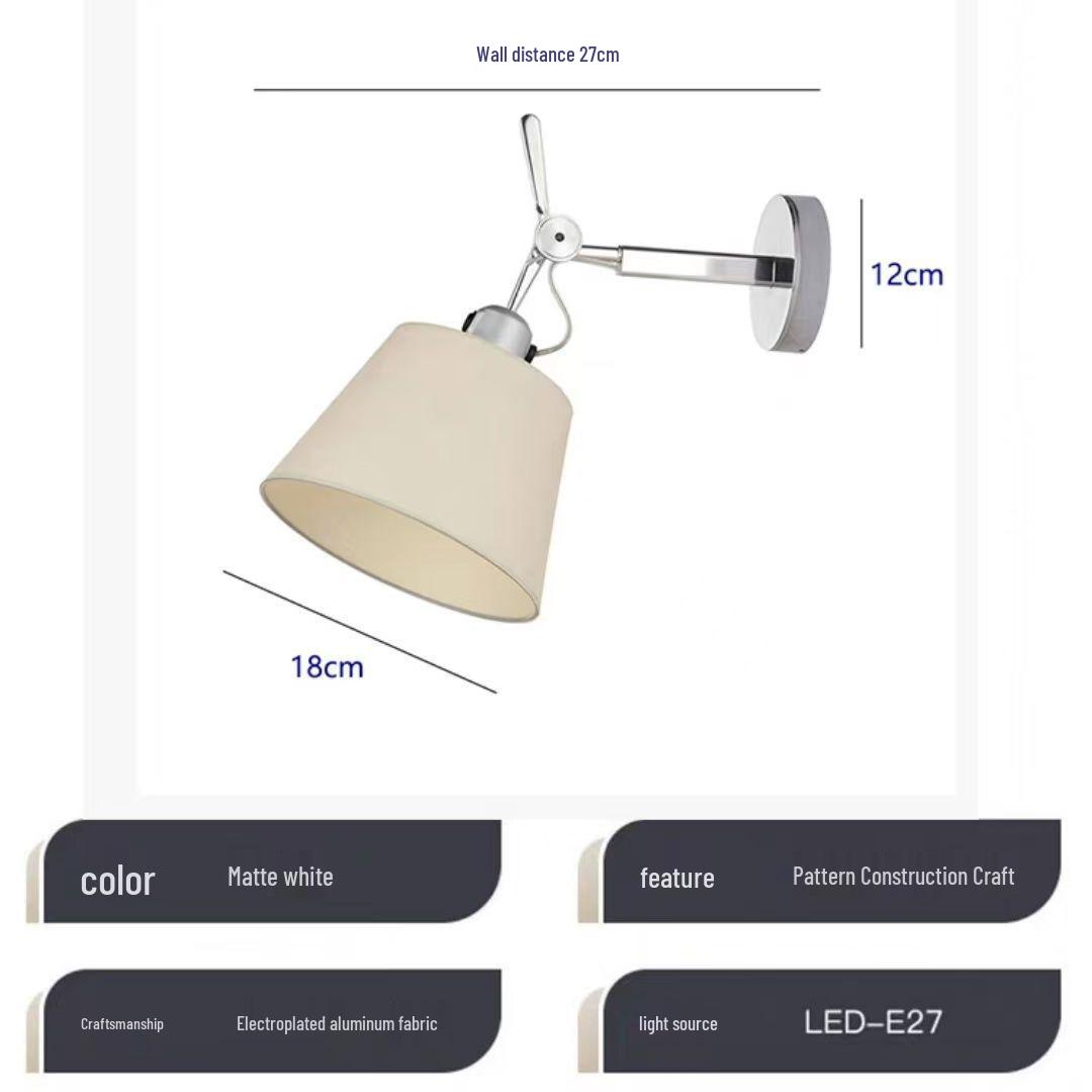 Регулируемый складной настенный светильник для прикроватного чтения